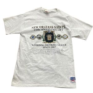 Deadstock NFL New Orleans Saints 25th Anniversary Single Stitch Tee